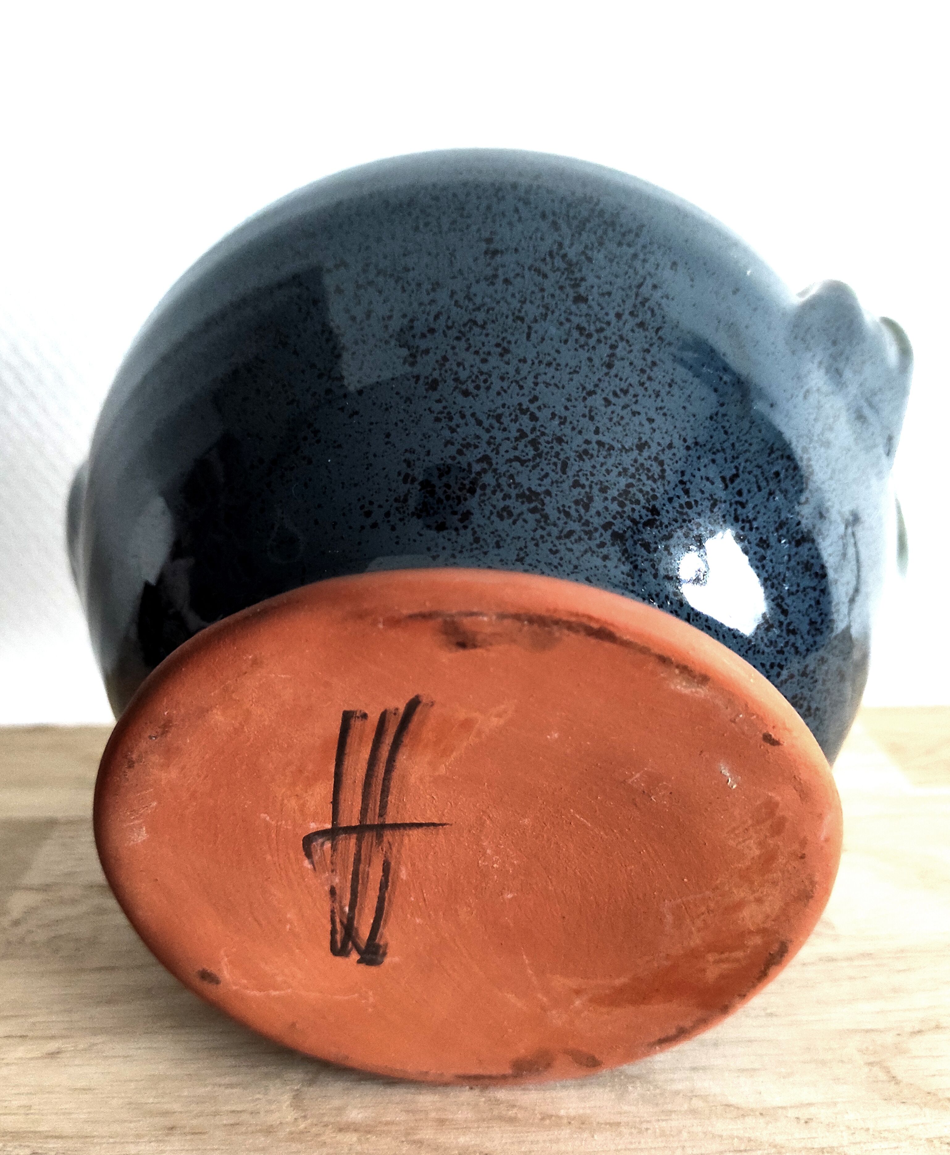 Glazed terracotta vase