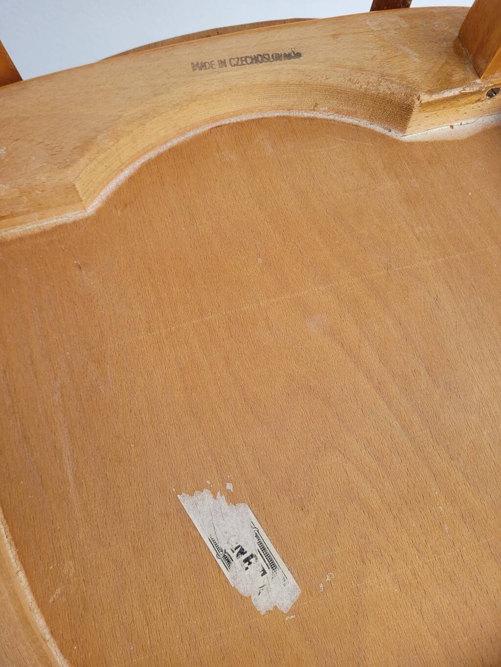 Pair of bistro chairs, one Thonet.