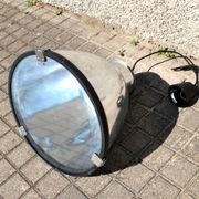 Industrial Workshop Pendant Lamp in Vintage Metal and Glass