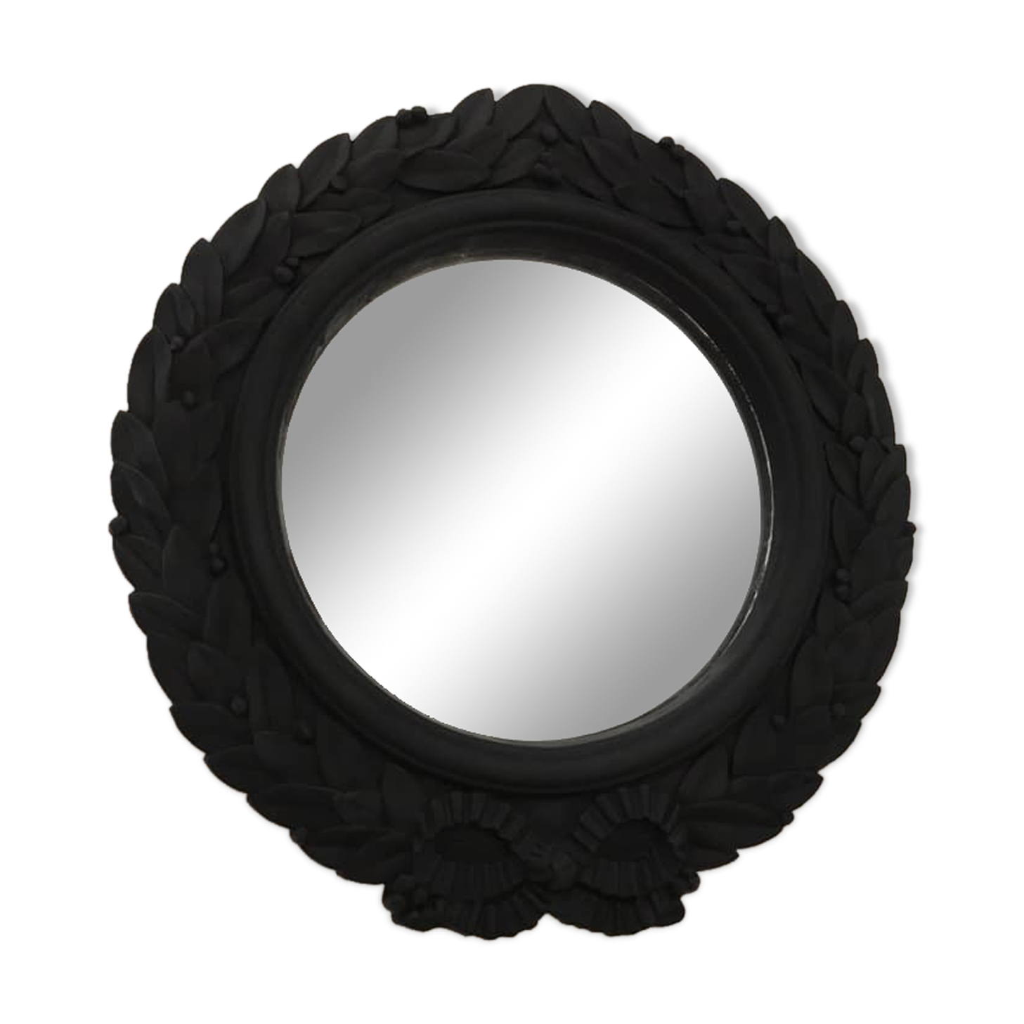 Black tinted plaster mirror 38CM