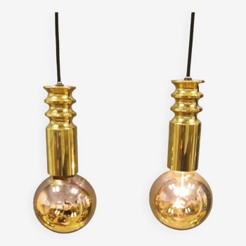 Frimann Goldstar pendant lights made by Philips in the 1970s. Model SPYBALL