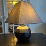 black ceramic lamp from the 80s