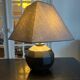 black ceramic lamp from the 80s