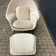 Knoll Womb chair + ottoman Eero Saarinen Beige Sand color, perfect condition!