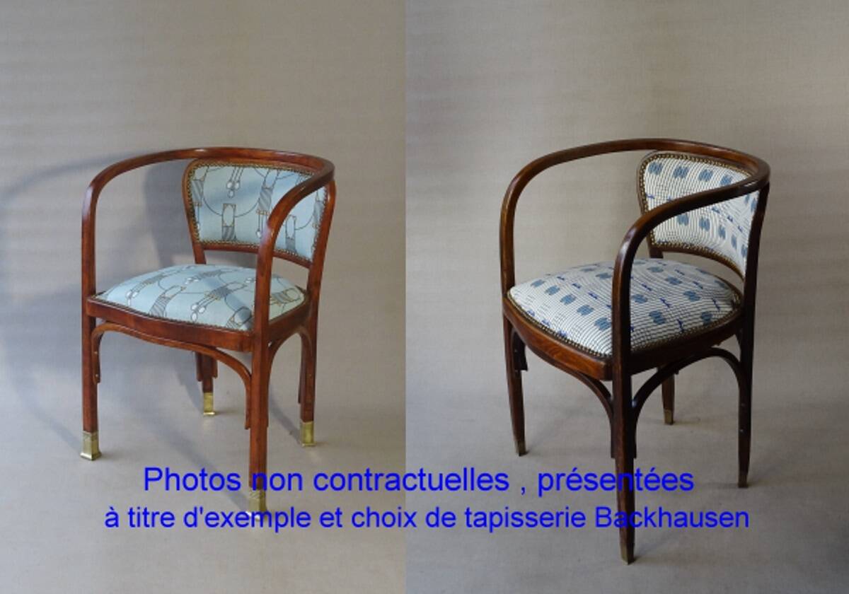 Fauteuil n°715 de Gustave Siegel pour Kohn, 1905. Backhausen