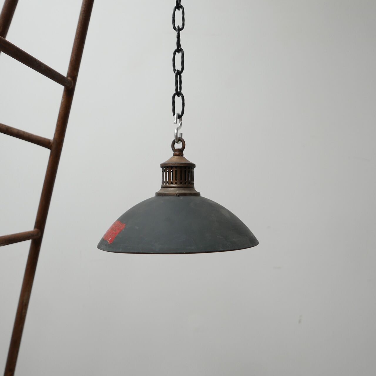 Antique english mercury glass pendant light