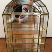 Vitrine en verre et laiton