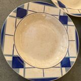Many faience plates from Digoin Sarguemines, model Efel.