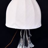Very Heavy Crystal Twisted Drop Art Deco French Lamp
