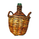 Demijohn dressed in wicker