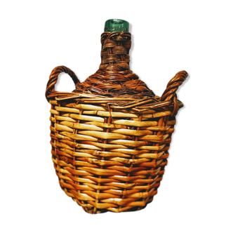 Demijohn dressed in wicker