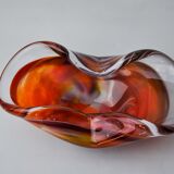 Multicolored Sommerso ashtray by seguso, murano glass, Italy, 1970