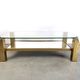 Vintage 23kt gold plate coffee table by Belgochrom, 1970s