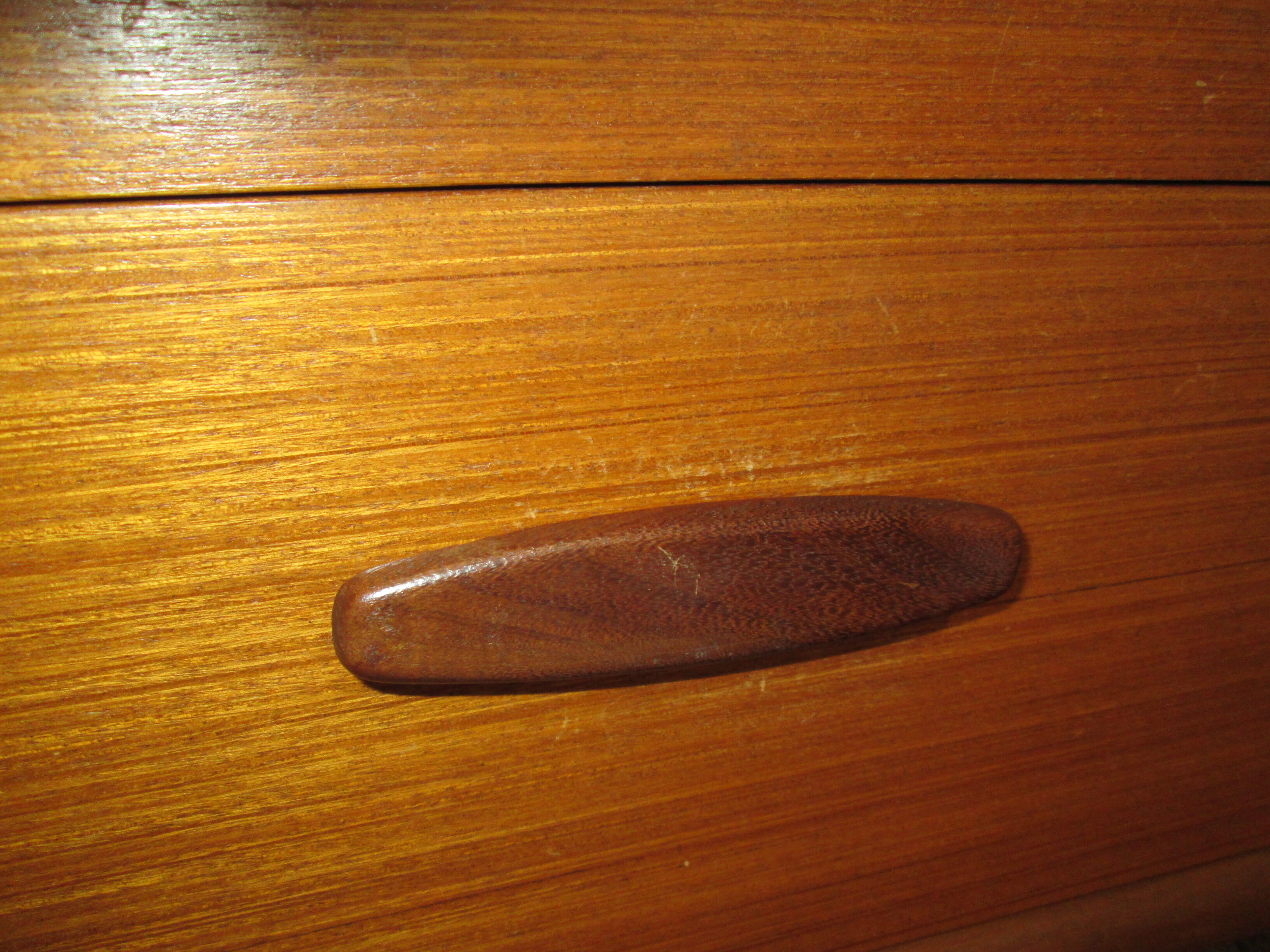 6 drawers vintage teak sideboard