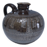 Vintage scarified glazed stoneware pitcher