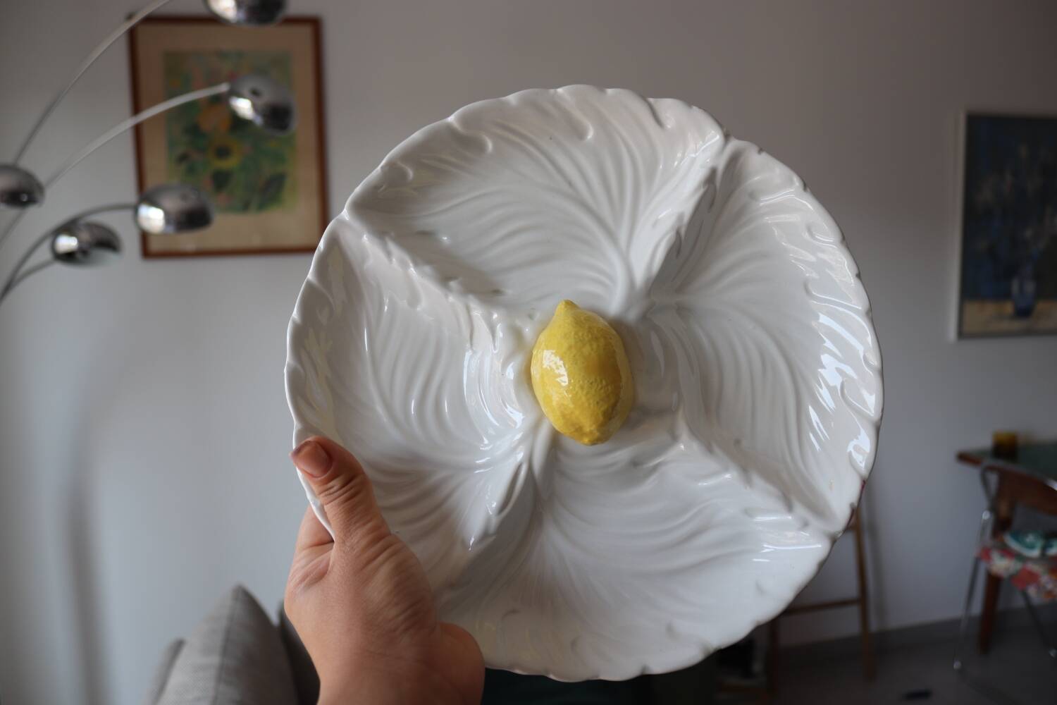 Italian ceramic lemon aperitif dish