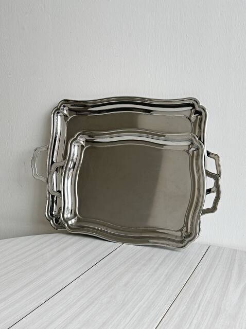 Stainless steel serving trays
