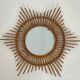 Rattan mirror in the shape of a star.