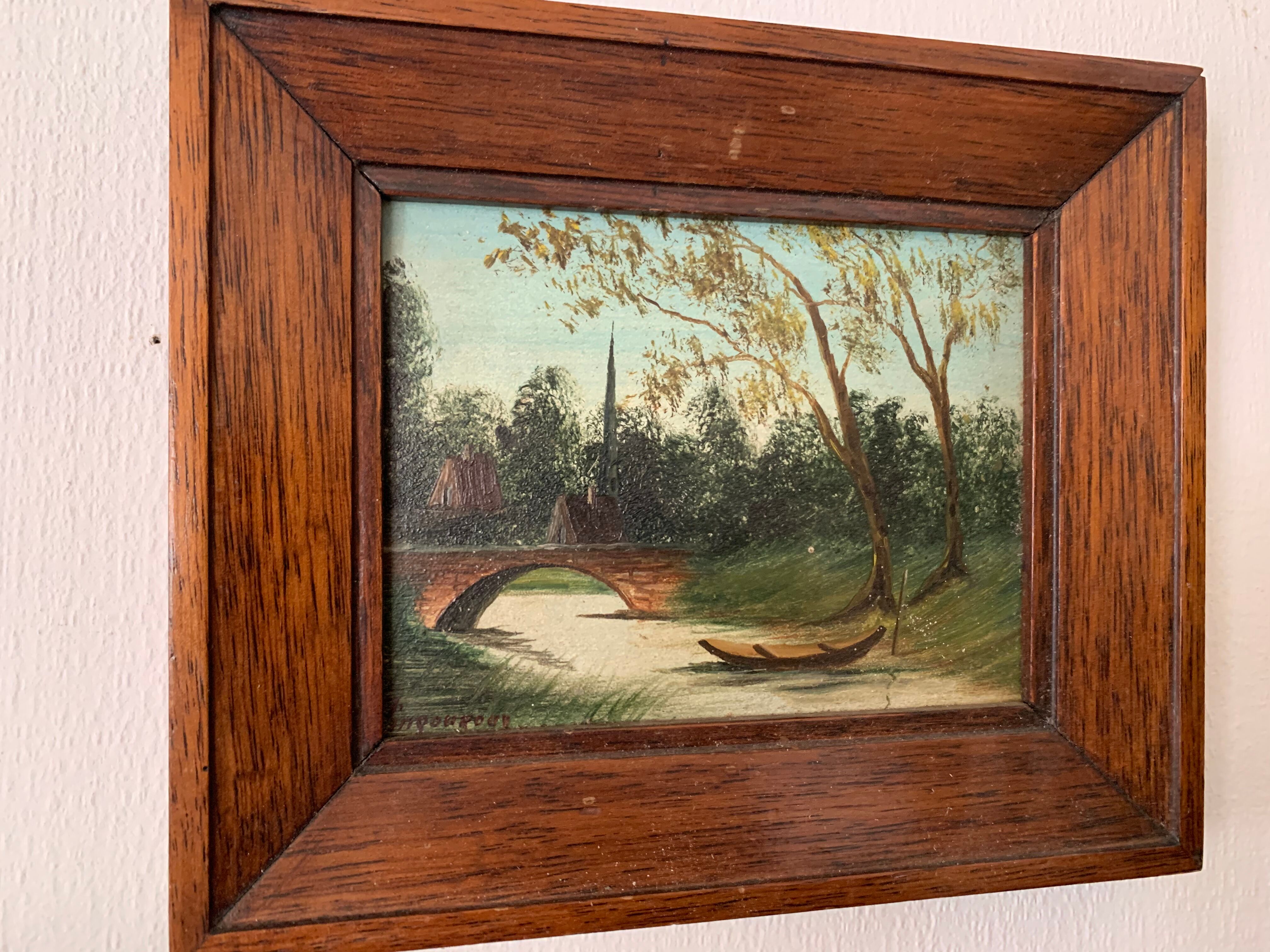 Paire tableaux paysage
