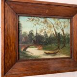 Pair landscape paintings