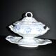Antique earthenware sauceboat from CREIL MONTEREAU LM&Cie 1840-1870