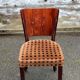 Parisian bistro chair in solid wood and fabric