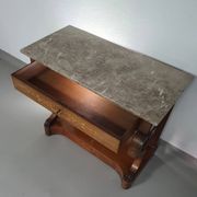 French trumeau / side table 1830s / inlay wood / mirror