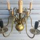 Important 9-light chandelier in Dutch style with 2 levels in brass - in working condition.