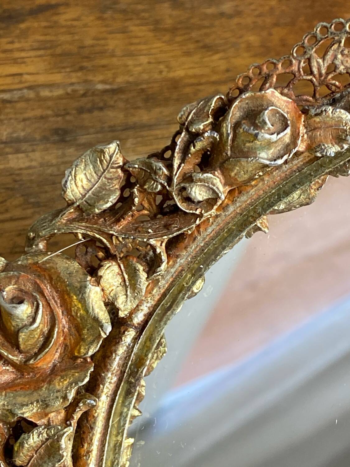 Brass mirror tray