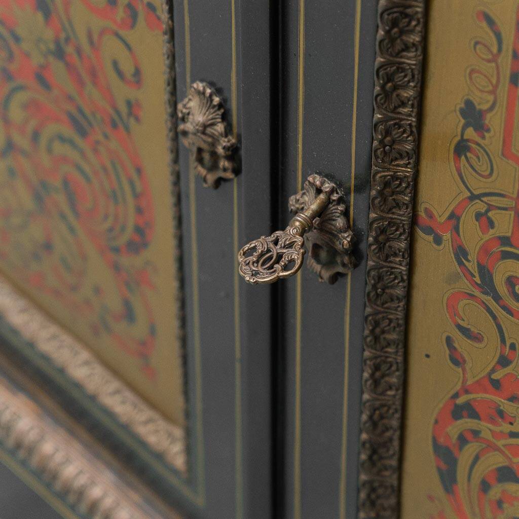 Boulle sideboard vintage French Renaissance style hand-painted 19th century