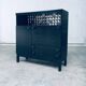 Brutalist Black Ebonised Dry Bar Cabinet, Belgium, 1970s