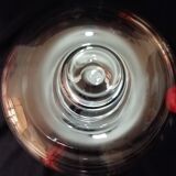 Flat vase "ufo" in thick glass