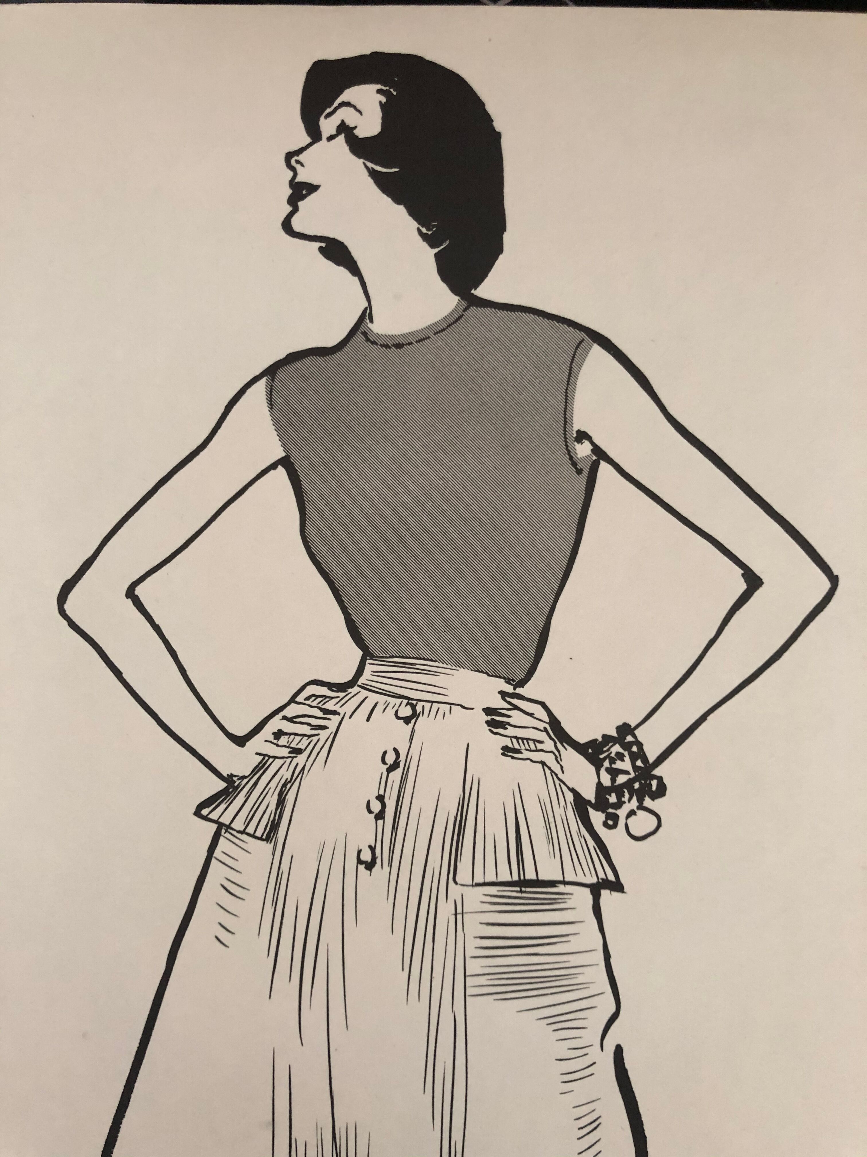 Fashion illustration 1957 by René Gruau