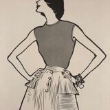 Fashion illustration 1957 by René Gruau