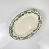 Oval plate model "Champagne", Badonviller, green