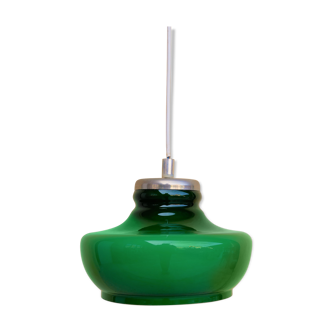 Suspension vintage en verre vert