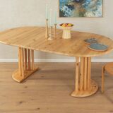 80s extendable Dining Table with wooden struts