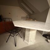 White marble table