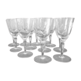 Set of 12 crystal glasses