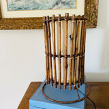 Vintage rattan table lamp