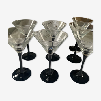6 + 1 offered old luminarc cocktail glass france