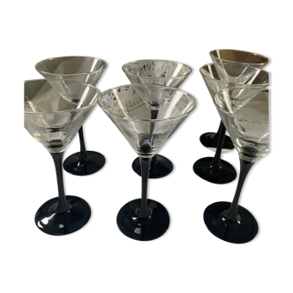 6 + 1 offered old luminarc cocktail glass france