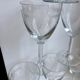 Set of 6 crystal wine glasses engraved 30s
