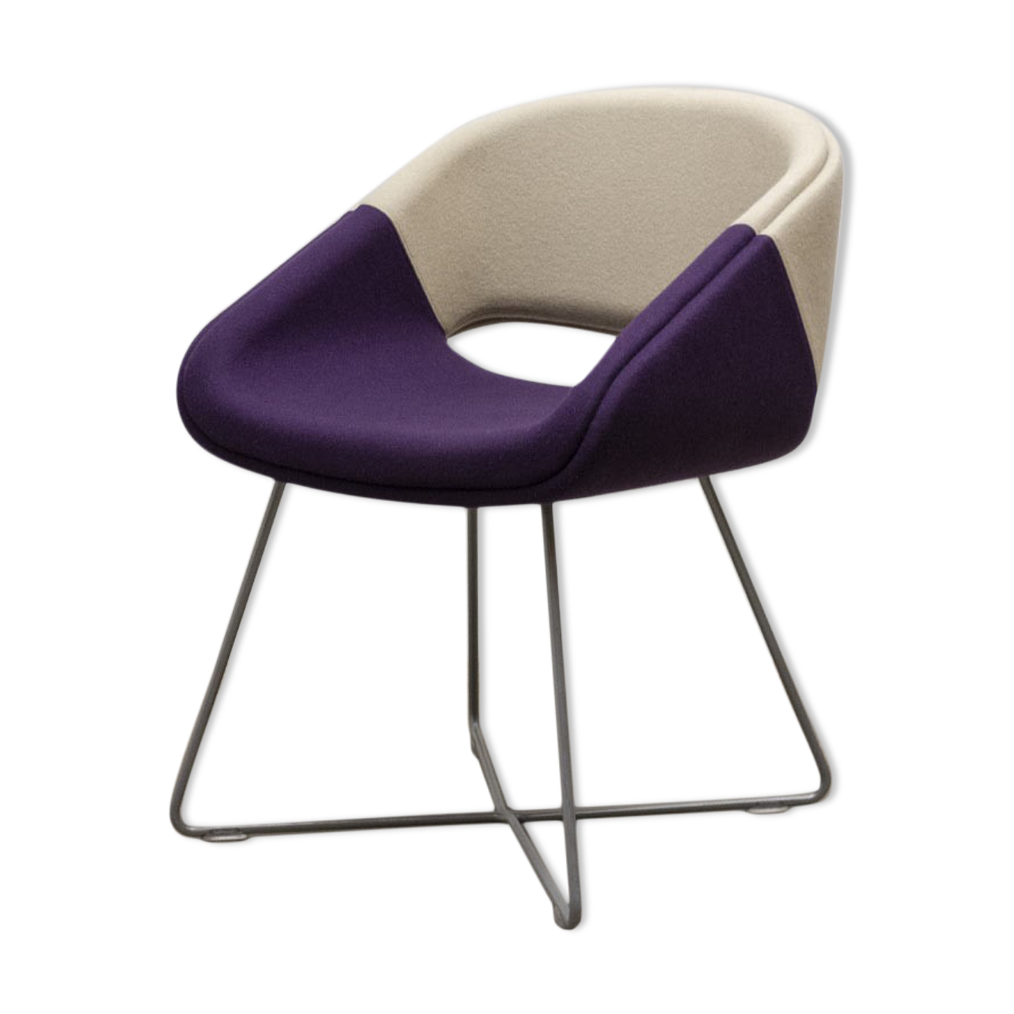 Lounge chair orangebox beige and violet