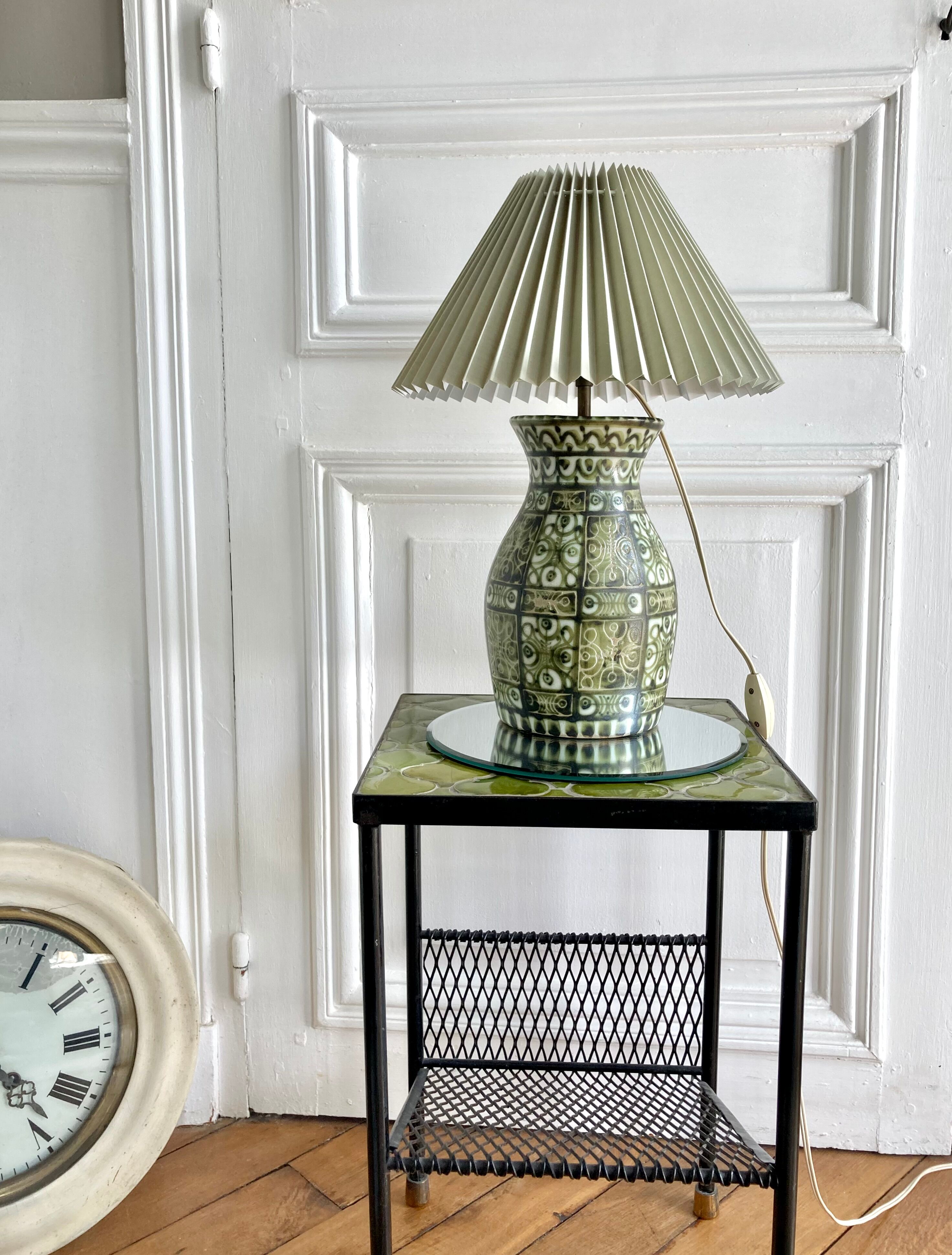 Ceramic lamp signed André Horellou 1960 Keraluc