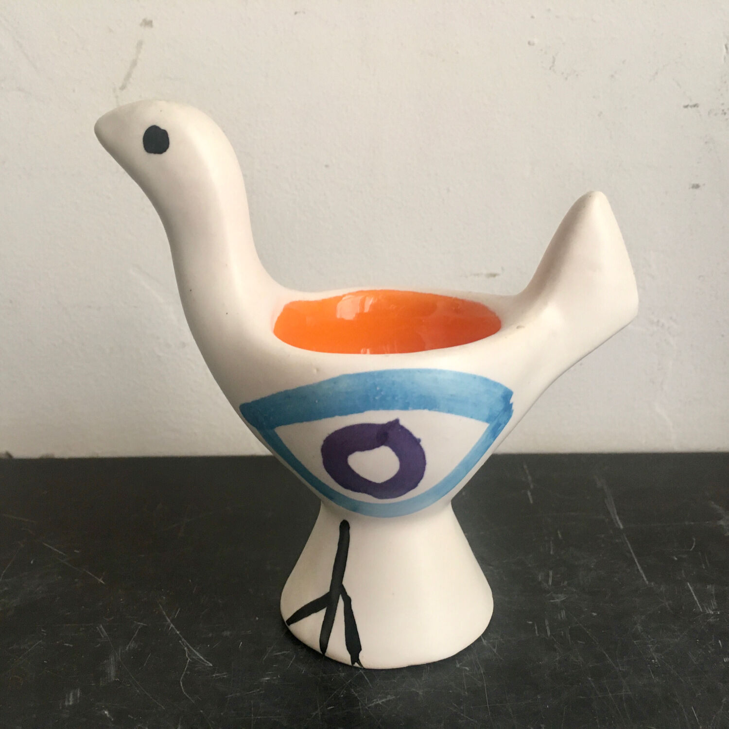 4 Lili Valentin Vallauris egg cups