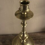 Large brass torch candle holder