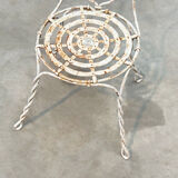 Ensemble de deux chaises de jardin sculpturales françaises