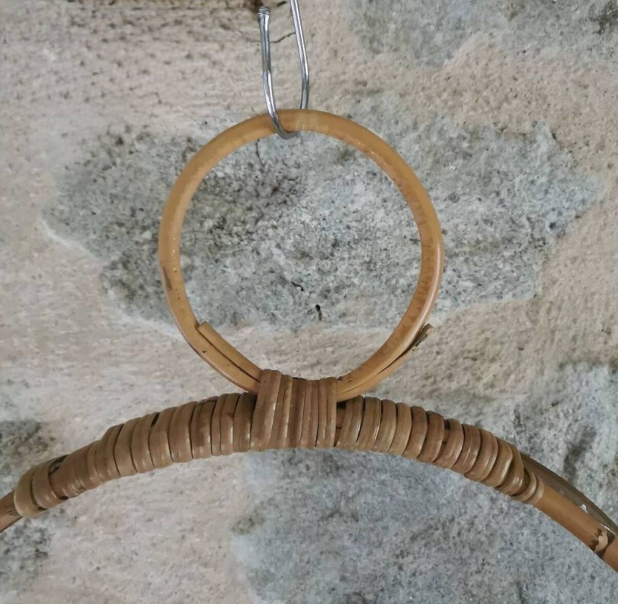 Bamboo and rattan plant holder or pot cover - 1970s