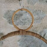 Bamboo and rattan plant holder or pot cover - 1970s